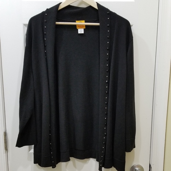 Ruby Rd. Sweaters - Ruby Rd. black beaded cardigan sweater